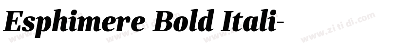 Esphimere Bold Itali字体转换